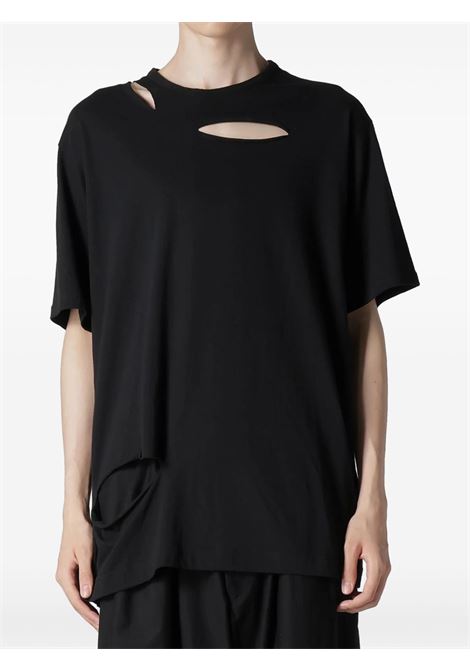 T-shirt con cut-out in nero Yohji Yamamoto - unisex Yohji Yamamoto | HPT220791